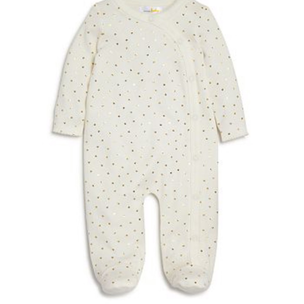 Bloomie’a baby Gold Heart Baby Girl Onesie 6mo